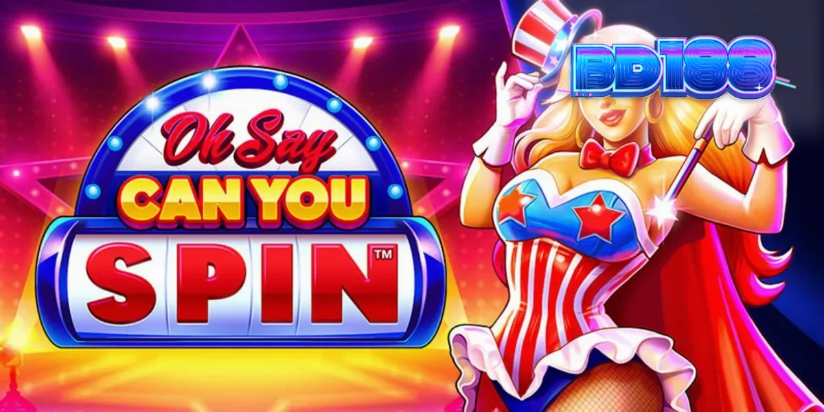Oh Say Can You Spin স্লট গেমের রঙিন এবং উৎসবমুখর ইন্টারফেস